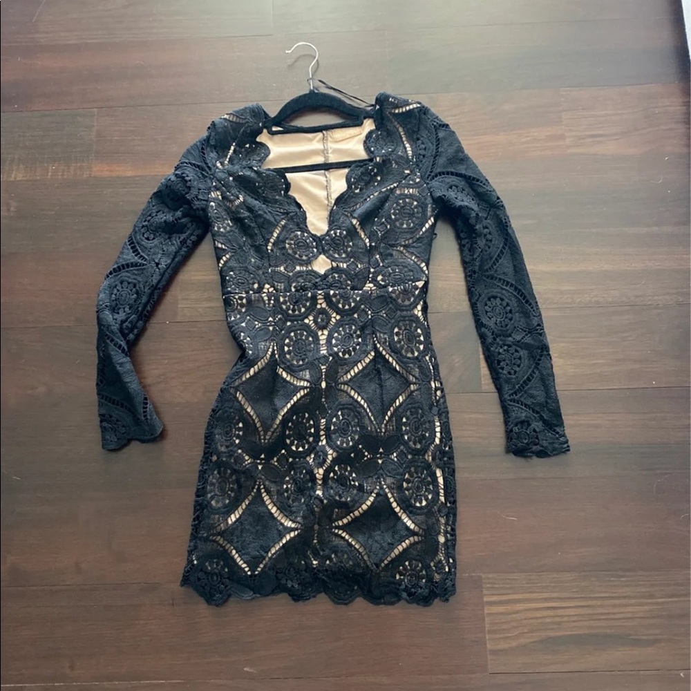 Lace black dress